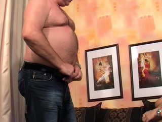 Mature German housewife receives unexpected street thrills in revealing outfit