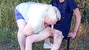 Neighbor Lapdances Me Wildly In The Park As I Blast My Load