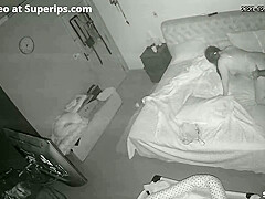Candice and Richard Engage in Passionate Darkroom Sex on Ipcam